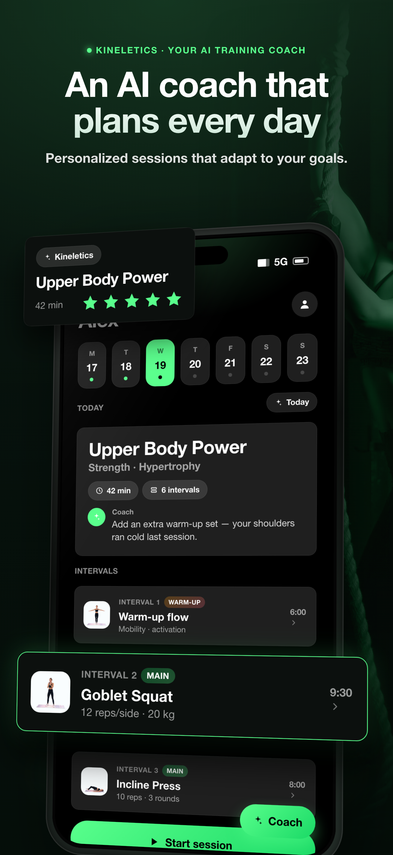 Kineletics home — AI plans your day