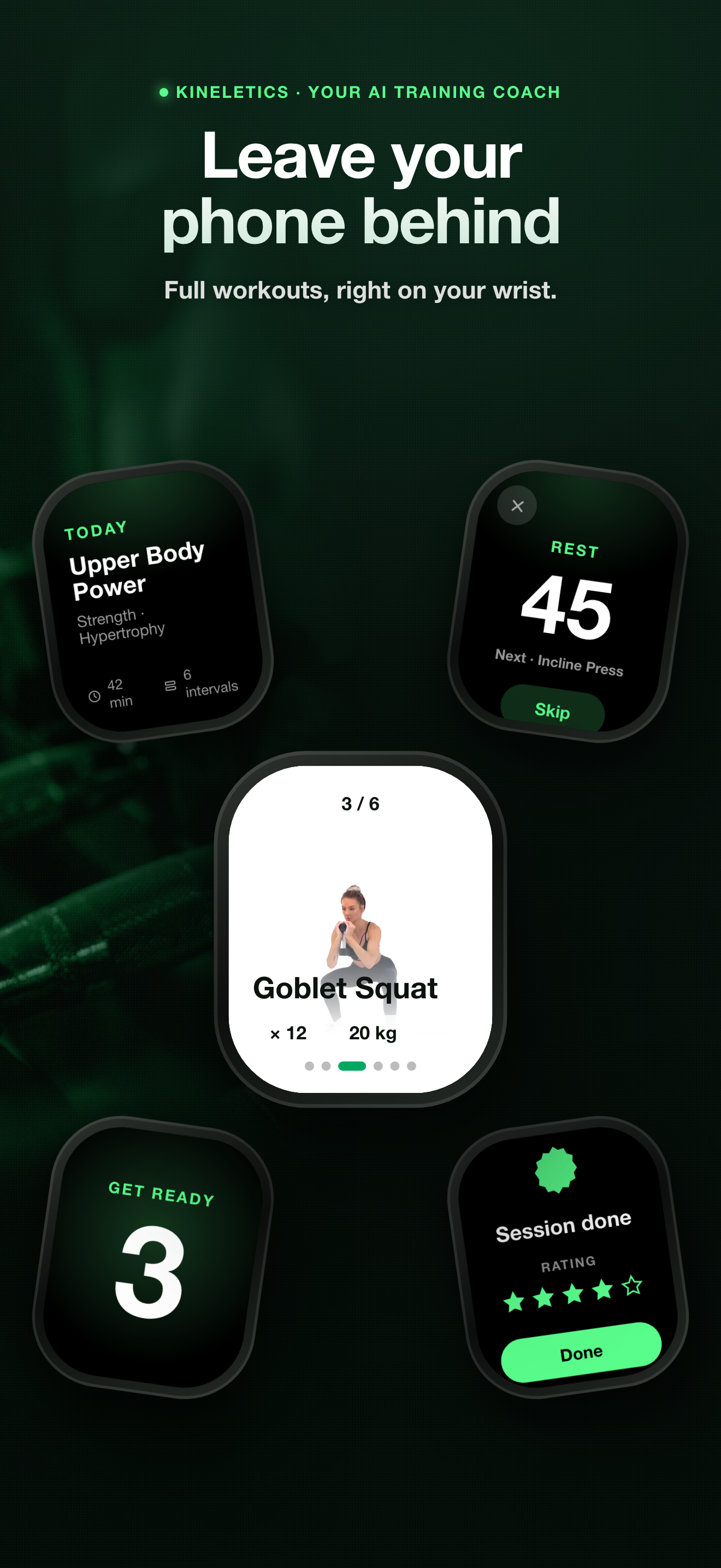 Full workouts on Apple Watch